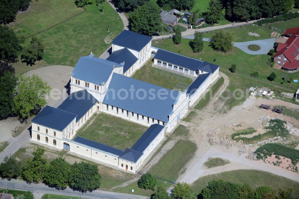 Aerial photograph Basedow - Building of stables in Basedow in the state Mecklenburg - Western Pomerania