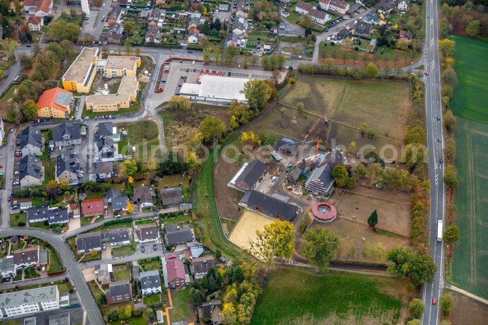 Bönen from the bird's eye view: Building of stables in Boenen in the state North Rhine-Westphalia, Germany