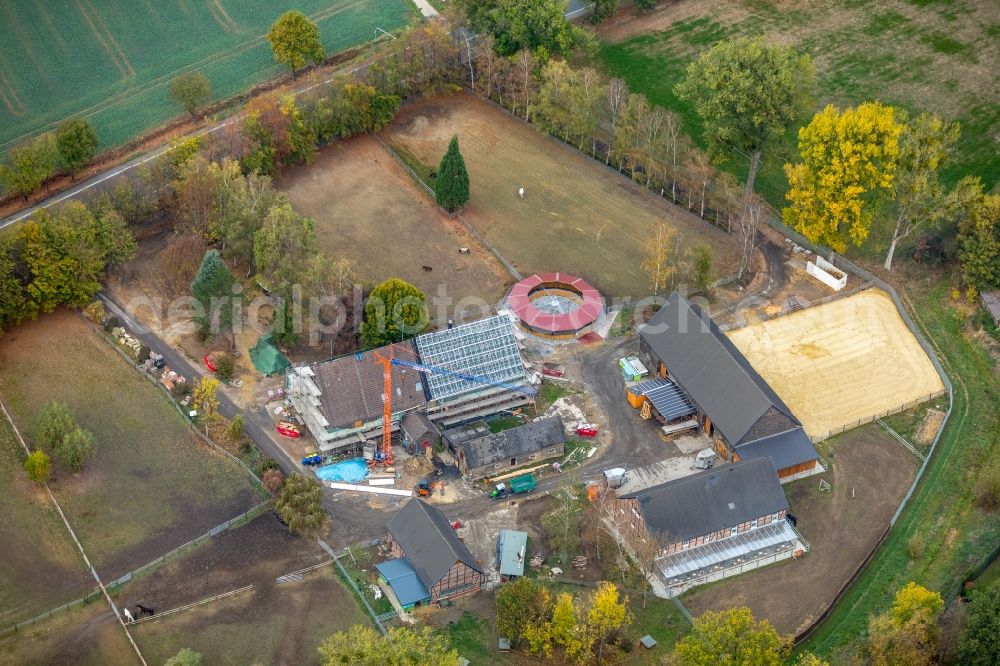 Aerial photograph Bönen - Building of stables in Boenen in the state North Rhine-Westphalia, Germany