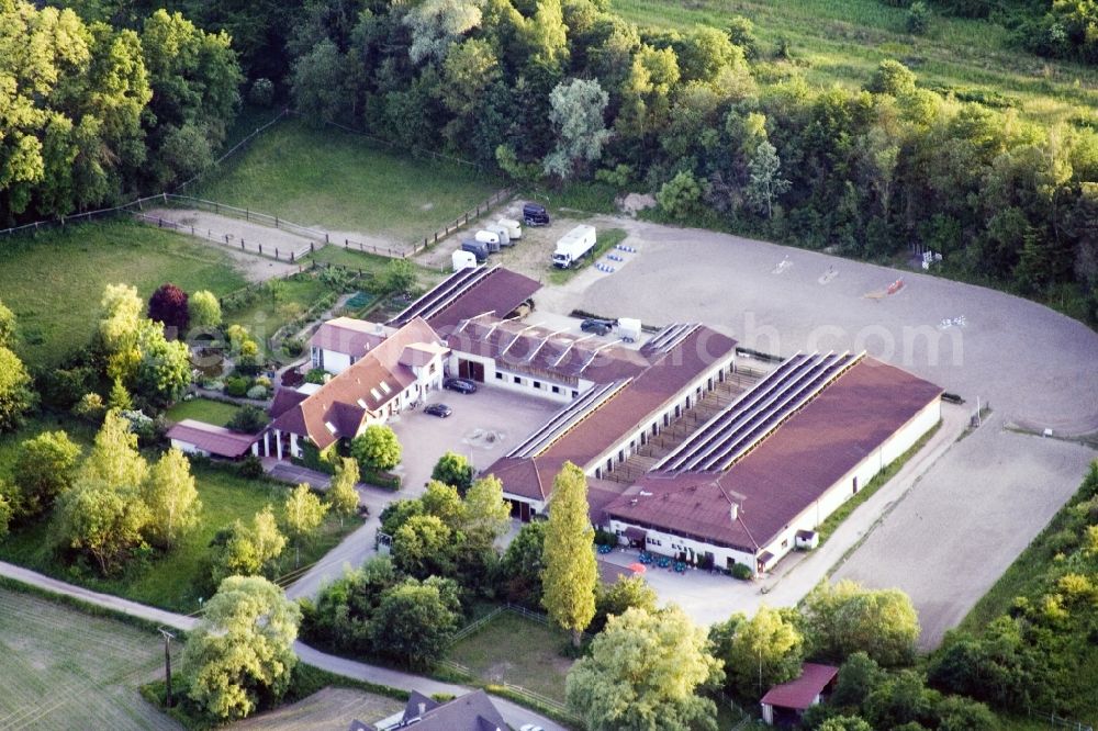 Aerial photograph Hagenbach - Building of stables in Hagenbach in the state Rhineland-Palatinate