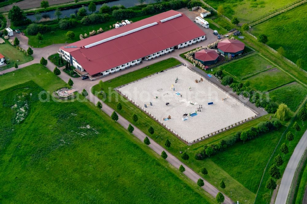 Aerial photograph Neuried - Building of stables in Neuried in the state Baden-Wurttemberg, Germany