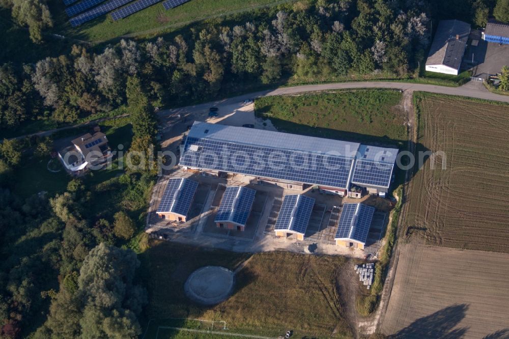 Aerial image Konstanz - Building of stables of Trab e.V. in the district Wollmatingen in Konstanz in the state Baden-Wuerttemberg, Germany