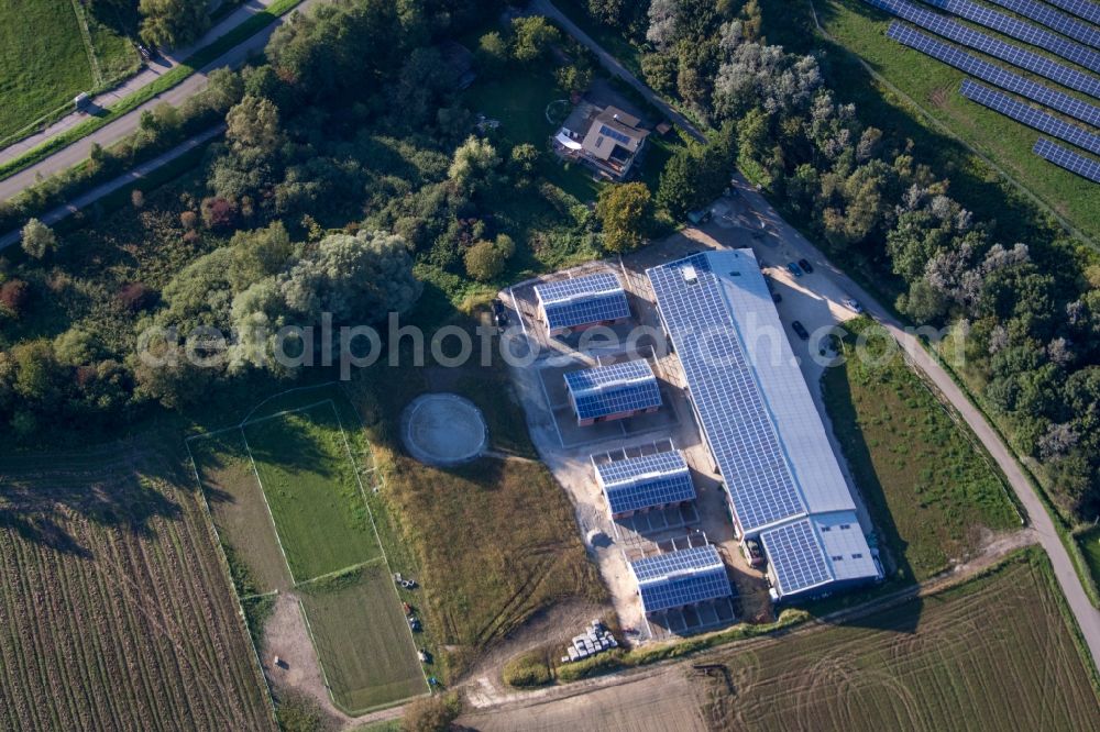 Aerial photograph Konstanz - Building of stables of Trab e.V. in the district Wollmatingen in Konstanz in the state Baden-Wuerttemberg, Germany