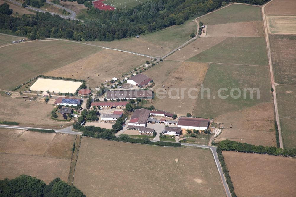 Aerial photograph Taunusstein - Building of stables Reiterhof Mueller in Taunusstein in the state Hesse