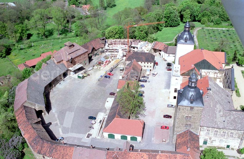 Hundisburg/Sachsen-Anhalt from above - Rekonstruktion der Hundisburg südlich von Haldensleben in Sachsen-Anhalt Museum Haldensleben Breiter Gang 1, 39340 Haldensleben Telefon (0 39 04) 27 10 , Fax (0 39 04) 27 10 museumhaldensleben@t-online.de