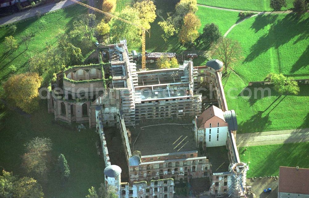 Aerial photograph Darguhn / MV - Rekonstruktion der Kloster- und Schloßanlage Darguhn. Bauherr: Stadtverwaltung Darguhn, Herr Dr. Kladen, 17159 Darguhn.