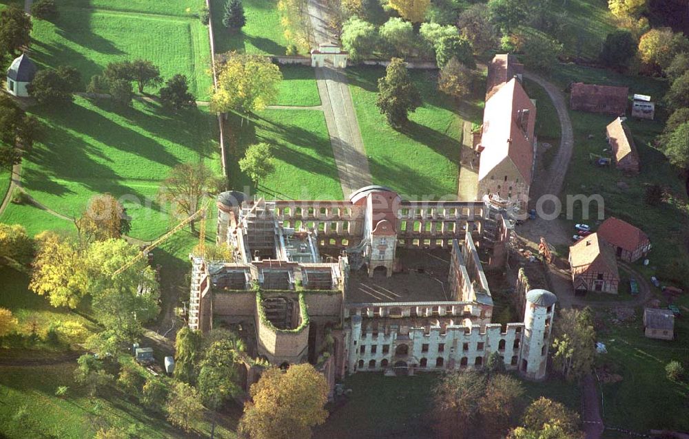 Aerial image Darguhn / MV - Rekonstruktion der Kloster- und Schloßanlage Darguhn. Bauherr: Stadtverwaltung Darguhn, Herr Dr. Kladen, 17159 Darguhn.