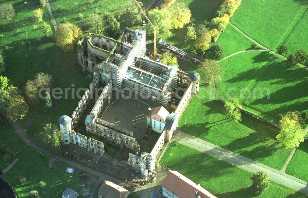 Aerial image Darguhn / MV - Rekonstruktion der Kloster- und Schloßanlage Darguhn. Bauherr: Stadtverwaltung Darguhn, Herr Dr. Kladen, 17159 Darguhn.