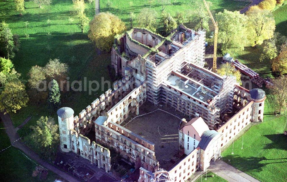 Aerial photograph Darguhn / MV - Rekonstruktion der Kloster- und Schloßanlage Darguhn. Bauherr: Stadtverwaltung Darguhn, Herr Dr. Kladen, 17159 Darguhn.