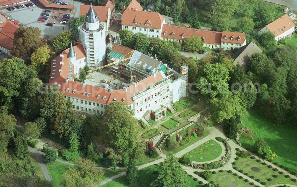 Wiesenburg / BRB from above - Rekonstruktion des Schloß Wiesenburg in Wiesenburg (westl. von Belzig) in Brandenburg