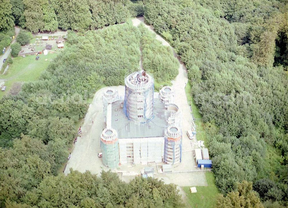 Aerial image Sellin auf Rügen / MV - Rekonstruktionsarbeiten am Jagdschloß Granitz auf Rügen.