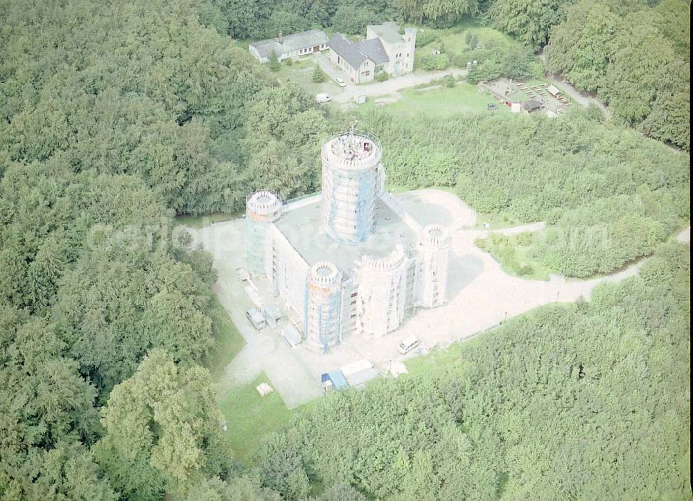 Sellin auf Rügen / MV from the bird's eye view: Rekonstruktionsarbeiten am Jagdschloß Granitz auf Rügen.