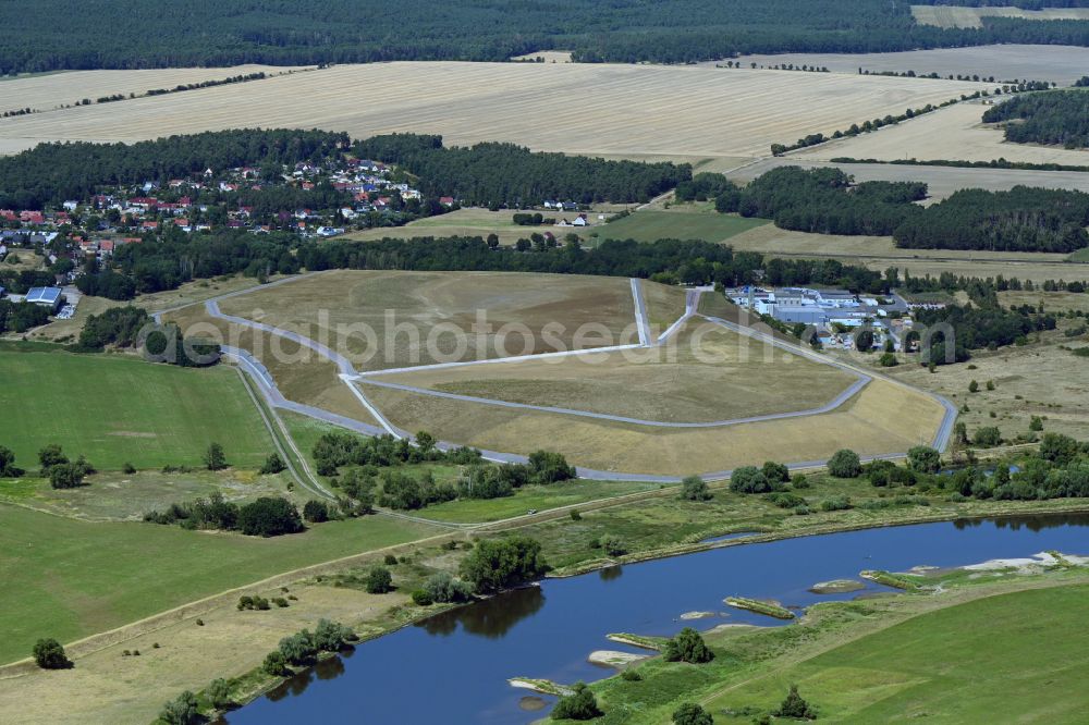 Griebo from above - Recultivation of the dumping ground in Griebo in the state of Saxony-Anhalt, Germany