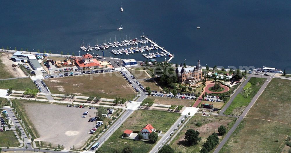 Aerial image Bitterfeld - View of the reclamation area on Bernsteinsee in Bitterfeld