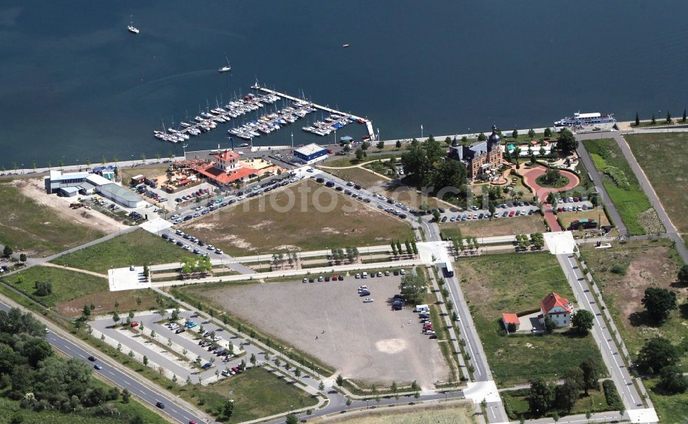 Aerial image Bitterfeld - View of the reclamation area on Bernsteinsee in Bitterfeld