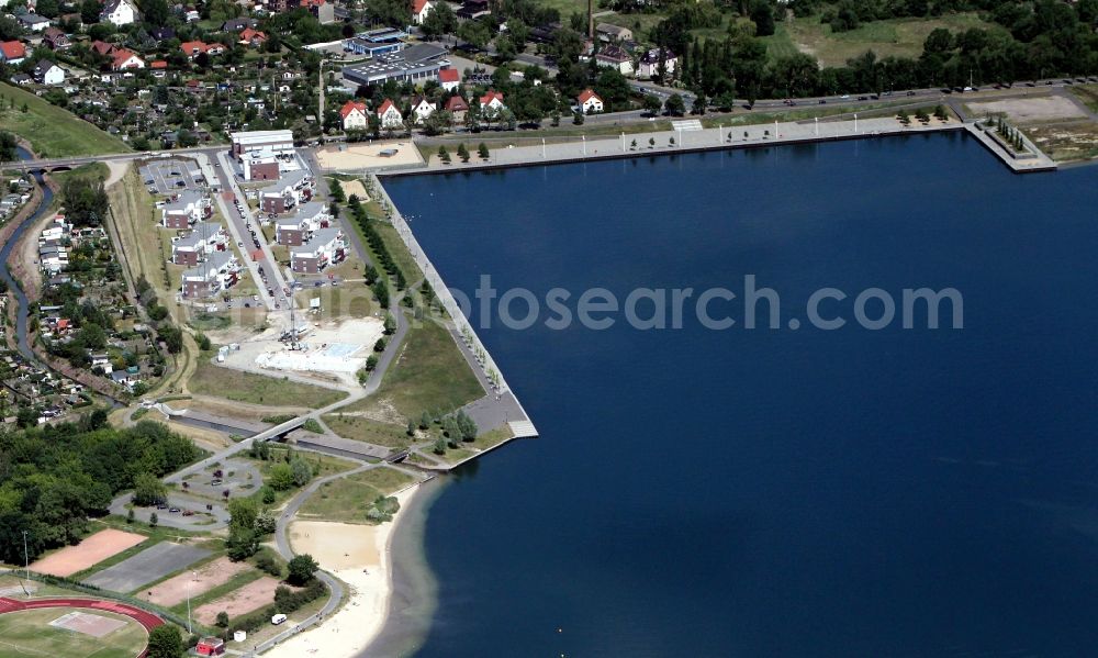 Aerial photograph Bitterfeld - View of the reclamation area on Bernsteinsee in Bitterfeld