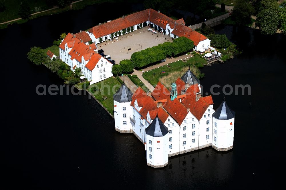 Aerial image Glücksburg - Renaissance castle Glücksburg in Schleswig-Holstein