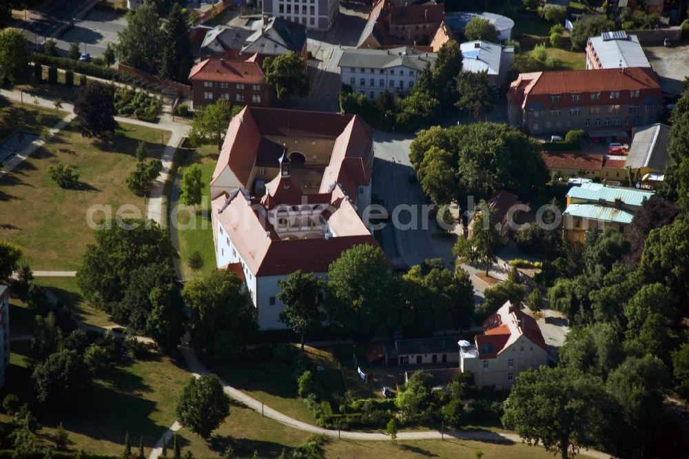 Finsterwalde from above - Renaissance Castle Finsterwalde in Brandenburg