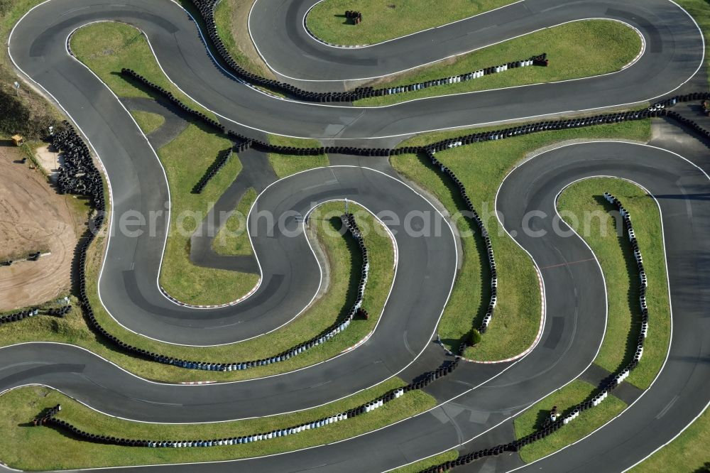 Schaafheim from the bird's eye view: Racetrack racecourse in Schaafheim in the state Hesse