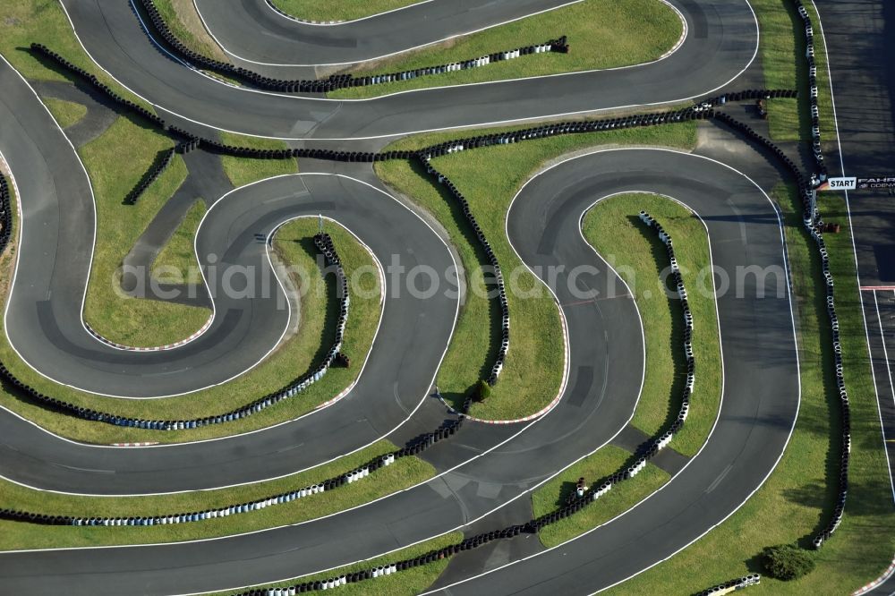 Aerial image Schaafheim - Racetrack racecourse in Schaafheim in the state Hesse