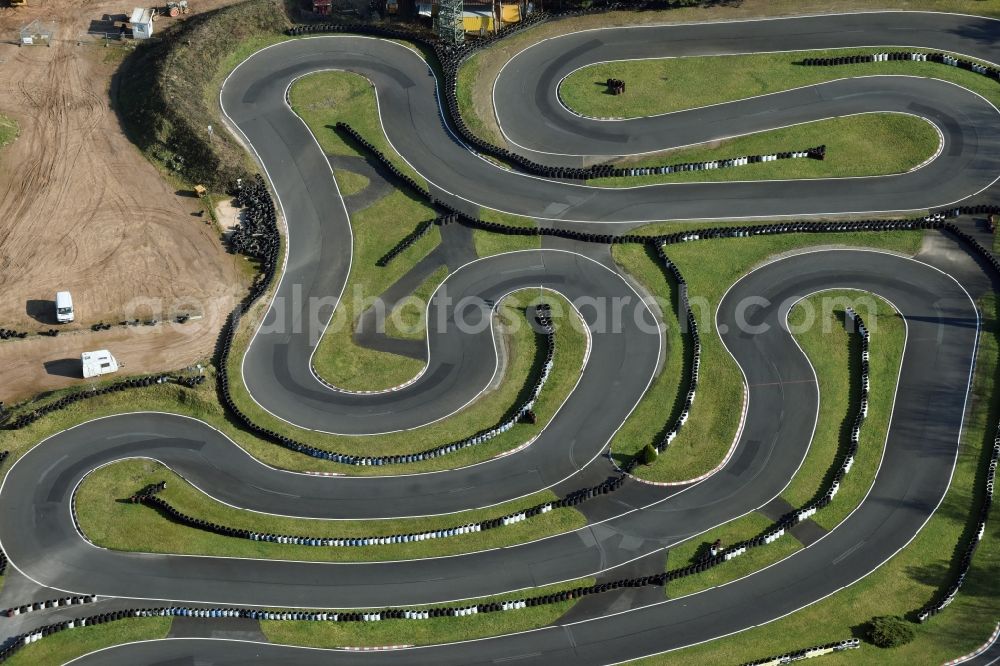 Aerial image Schaafheim - Racetrack racecourse in Schaafheim in the state Hesse