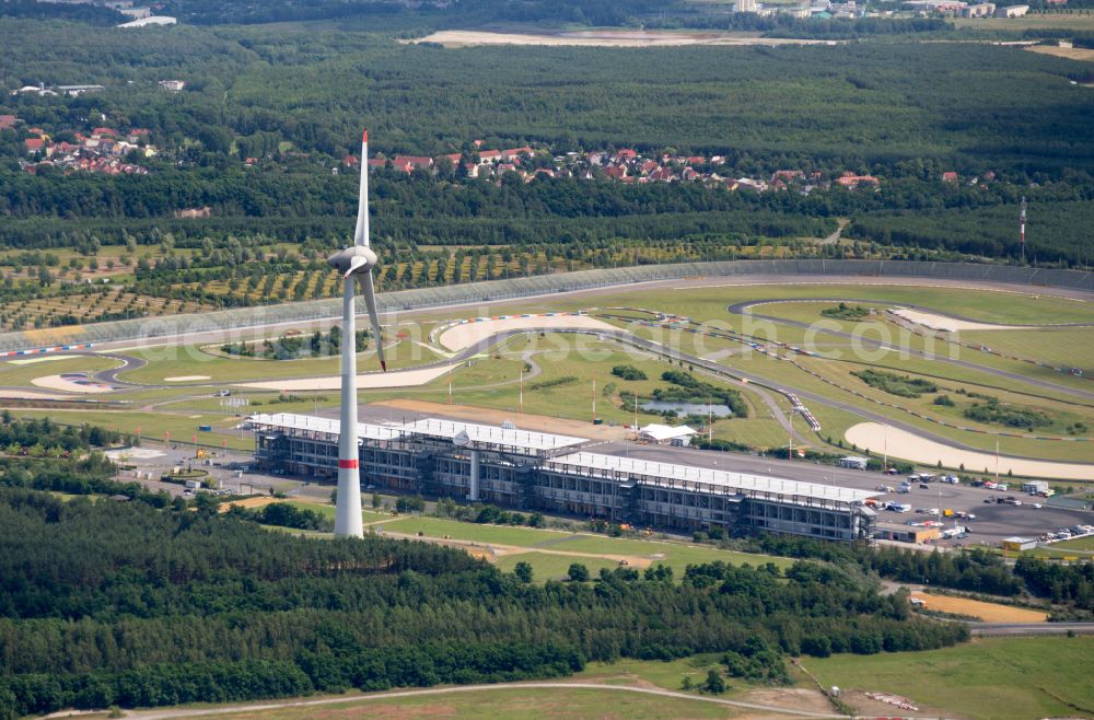 Schipkau from above - Racetrack racecourse DEKRA Lausitzring on street Lausitzallee in Schipkau in the state Brandenburg, Germany