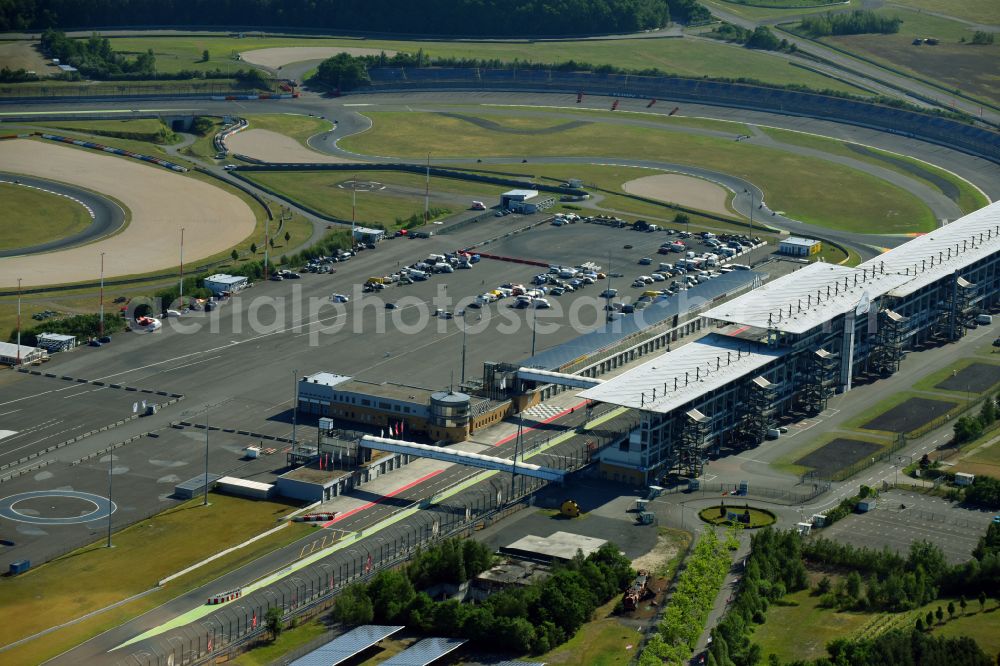 Schipkau from above - Racetrack racecourse DEKRA Lausitzring on street Lausitzallee in Schipkau in the state Brandenburg, Germany