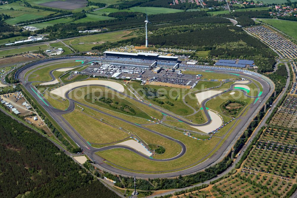 Schipkau from above - Racetrack racecourse DEKRA Lausitzring on street Lausitzallee in Schipkau in the state Brandenburg, Germany