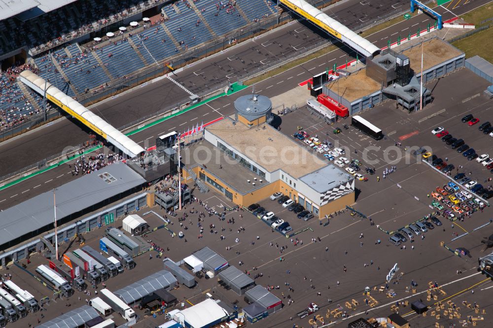 Schipkau from above - Racetrack racecourse DEKRA Lausitzring on street Lausitzallee in Schipkau in the state Brandenburg, Germany