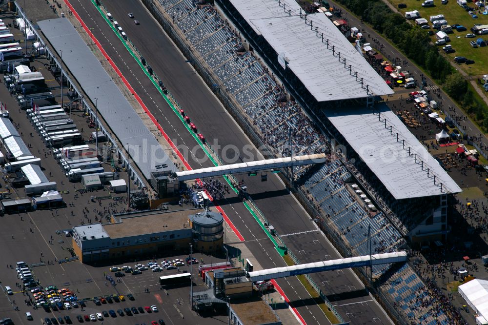 Schipkau from above - Racetrack racecourse DEKRA Lausitzring on street Lausitzallee in Schipkau in the state Brandenburg, Germany