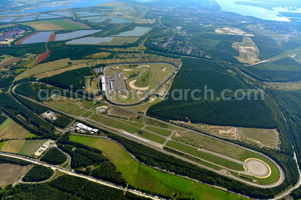 Schipkau from above - Racetrack racecourse DEKRA Lausitzring on street Lausitzallee in Schipkau in the state Brandenburg, Germany