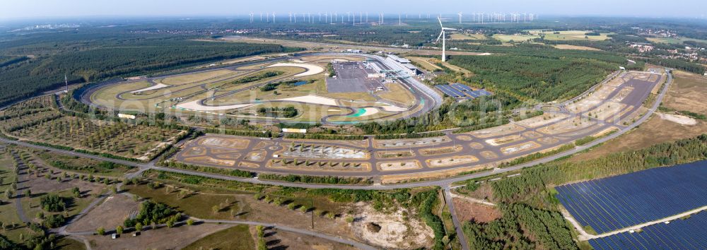 Schipkau from above - Racetrack racecourse DEKRA Lausitzring on street Lausitzallee in Schipkau in the state Brandenburg, Germany