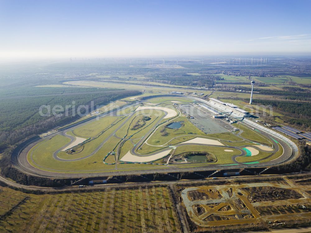 Schipkau from above - Racetrack racecourse DEKRA Lausitzring on street Lausitzallee in Schipkau in the state Brandenburg, Germany