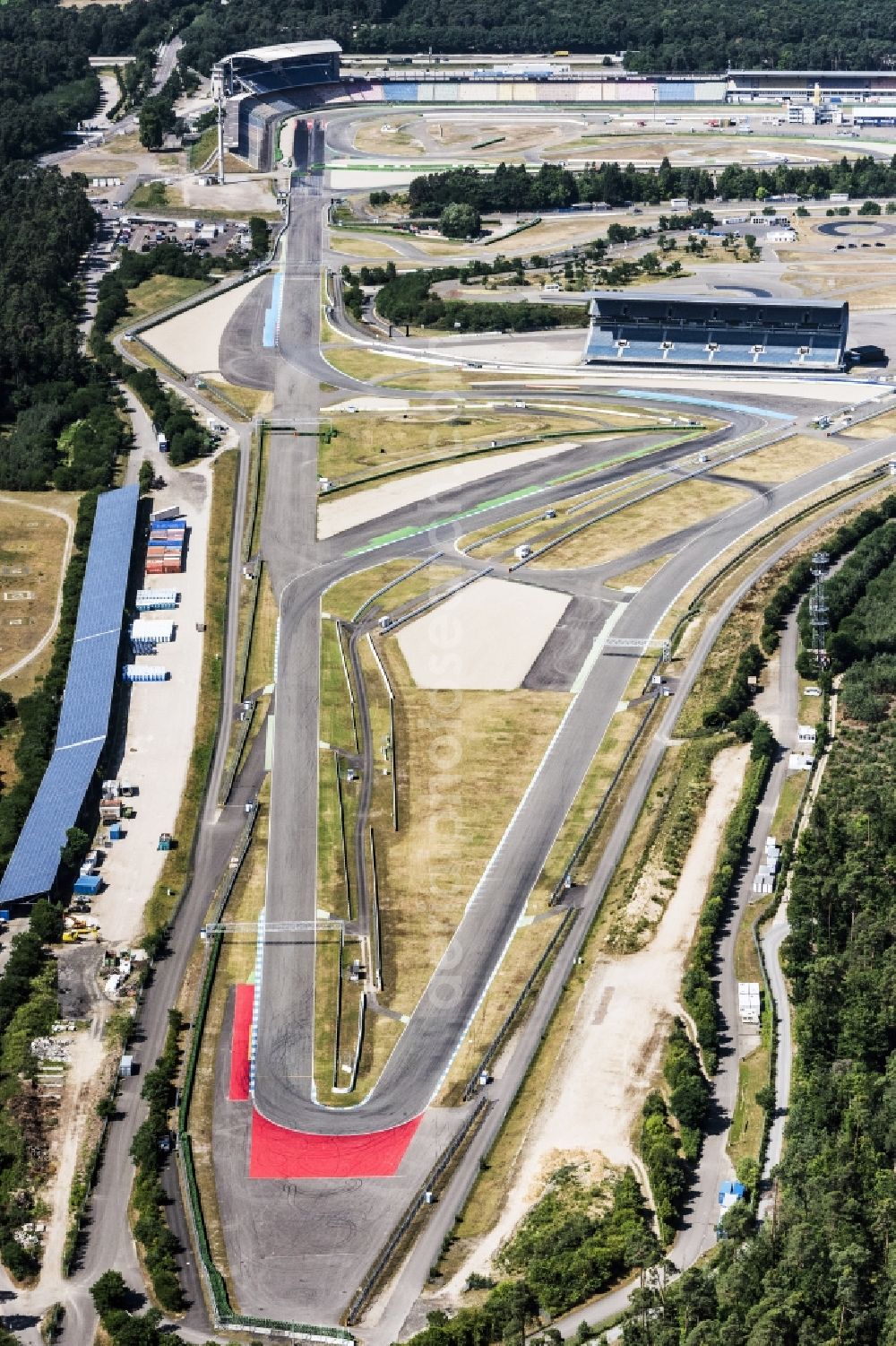 Aerial photograph Hockenheim - Racetrack racecourse in Hockenheim in the state Baden-Wuerttemberg