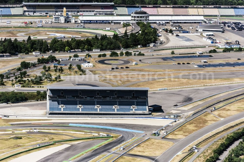 Aerial image Hockenheim - Racetrack racecourse in Hockenheim in the state Baden-Wuerttemberg