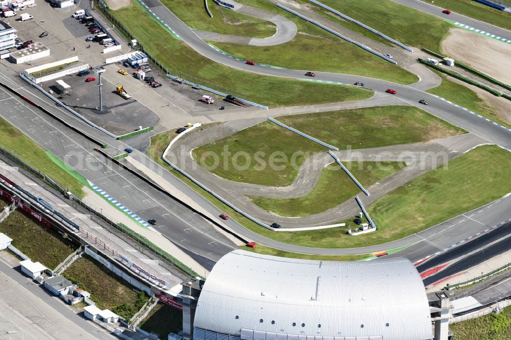 Aerial photograph Hockenheim - Racetrack racecourse in Hockenheim in the state Baden-Wuerttemberg