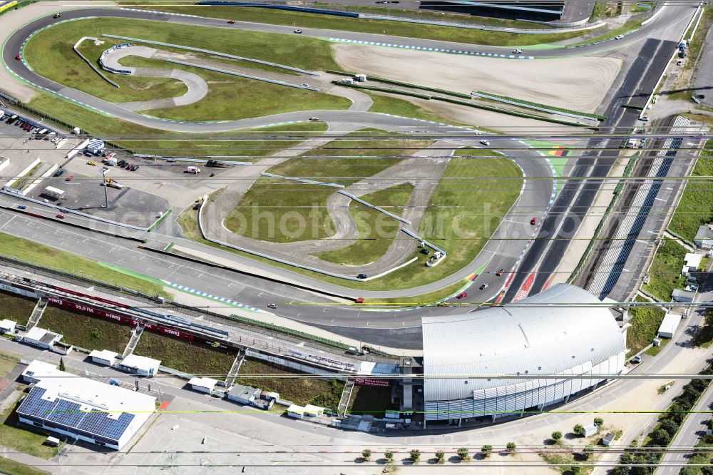 Hockenheim from the bird's eye view: Racetrack racecourse in Hockenheim in the state Baden-Wuerttemberg