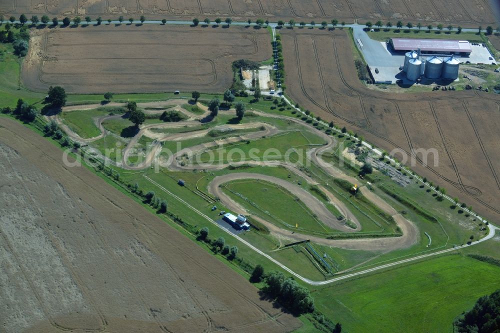 Aerial photograph Prisannewitz - Racetrack racecourse in Prisannewitz in the state Mecklenburg - Western Pomerania