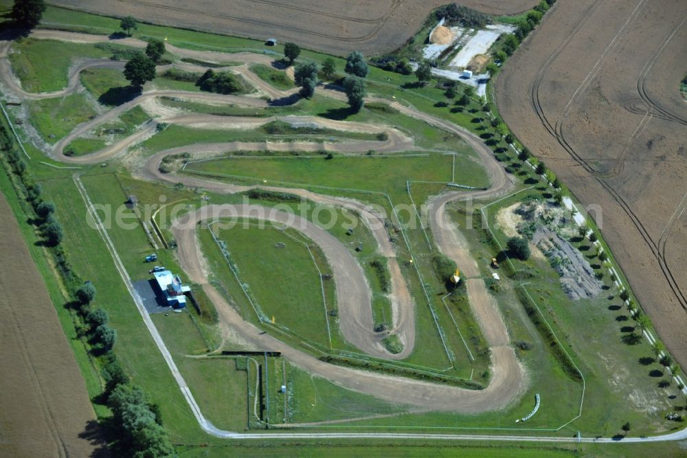 Prisannewitz from the bird's eye view: Racetrack racecourse in Prisannewitz in the state Mecklenburg - Western Pomerania