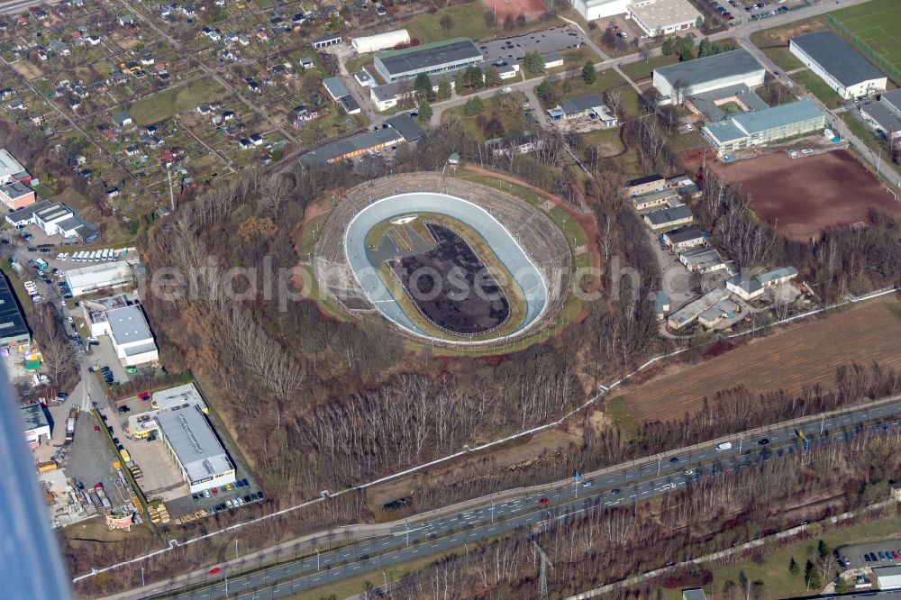 Chemnitz from the bird's eye view: Racetrack racecourse in Chemnitz in the state Saxony