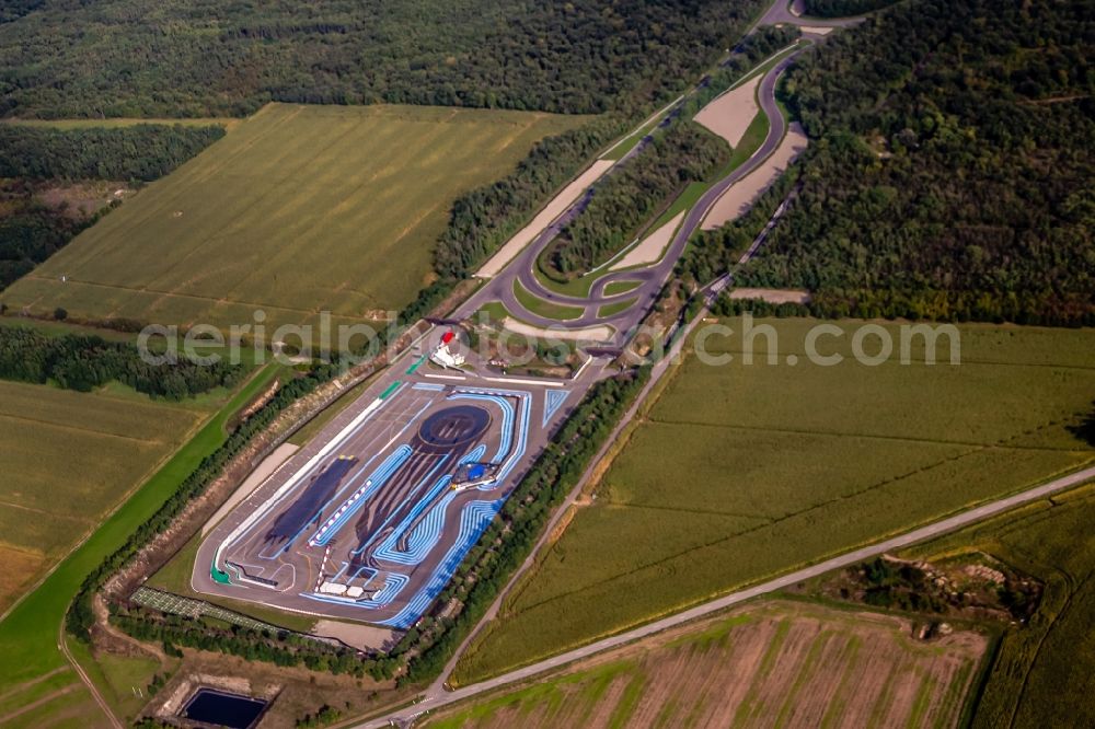 Biltzheim from above - Racetrack racecourse The Ring of the Rhine in Biltzheim in Grand Est, France