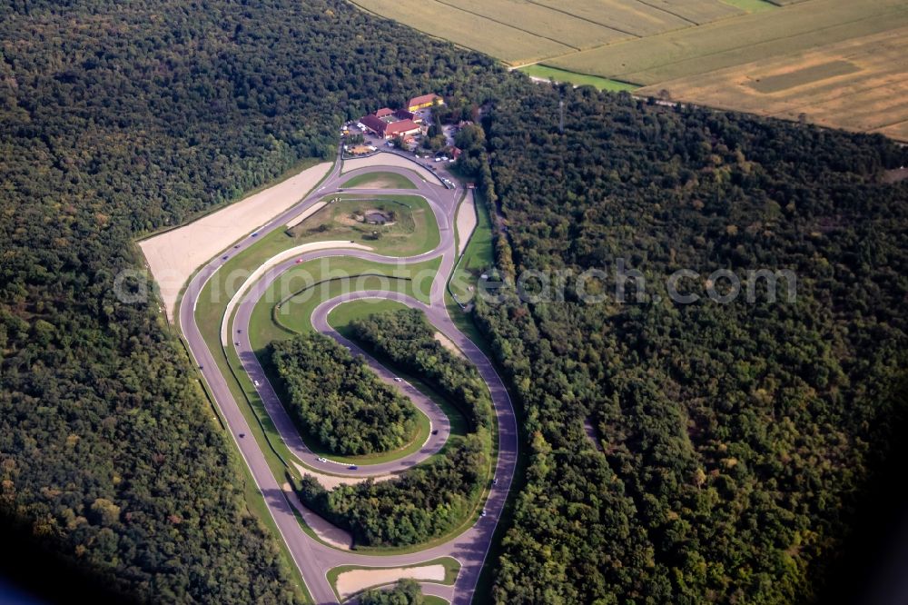 Biltzheim from the bird's eye view: Racetrack racecourse The Ring of the Rhine in Biltzheim in Grand Est, France