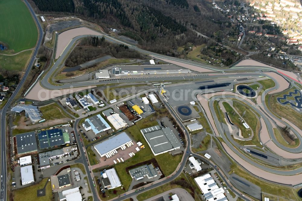 Aerial photograph Oberlungwitz - Racetrack racecourse in Oberlungwitz in the state Saxony