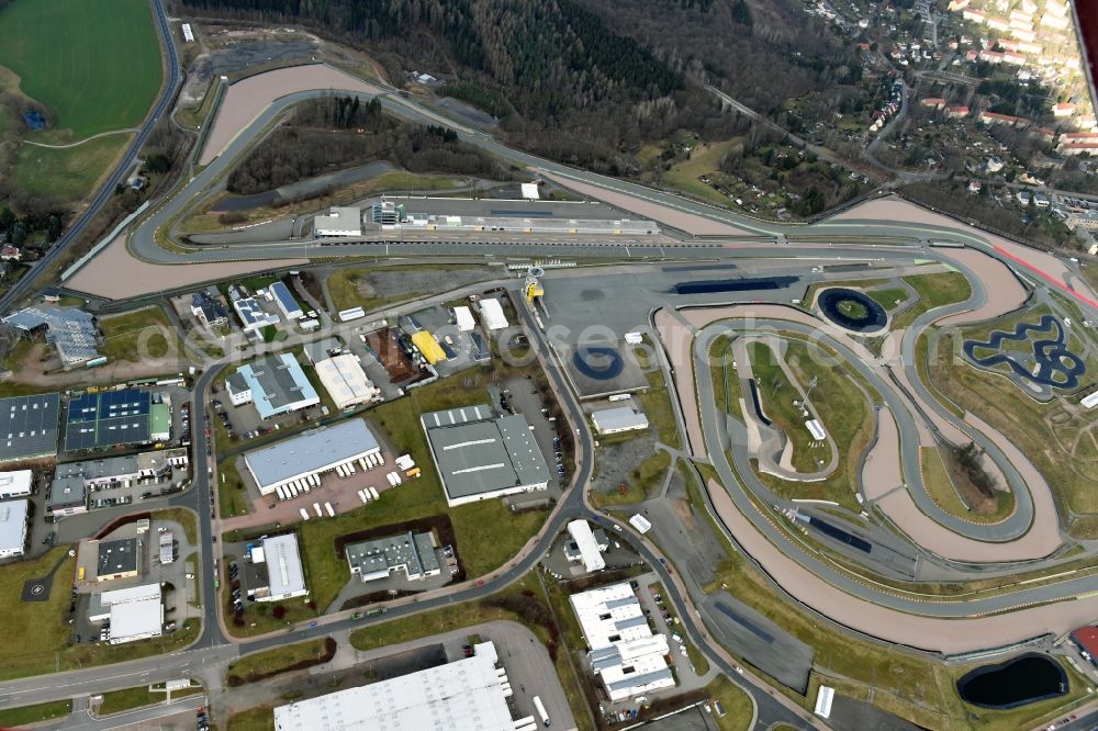 Oberlungwitz from above - Racetrack racecourse in Oberlungwitz in the state Saxony