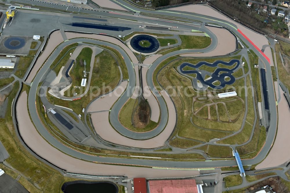 Aerial photograph Oberlungwitz - Racetrack racecourse in Oberlungwitz in the state Saxony