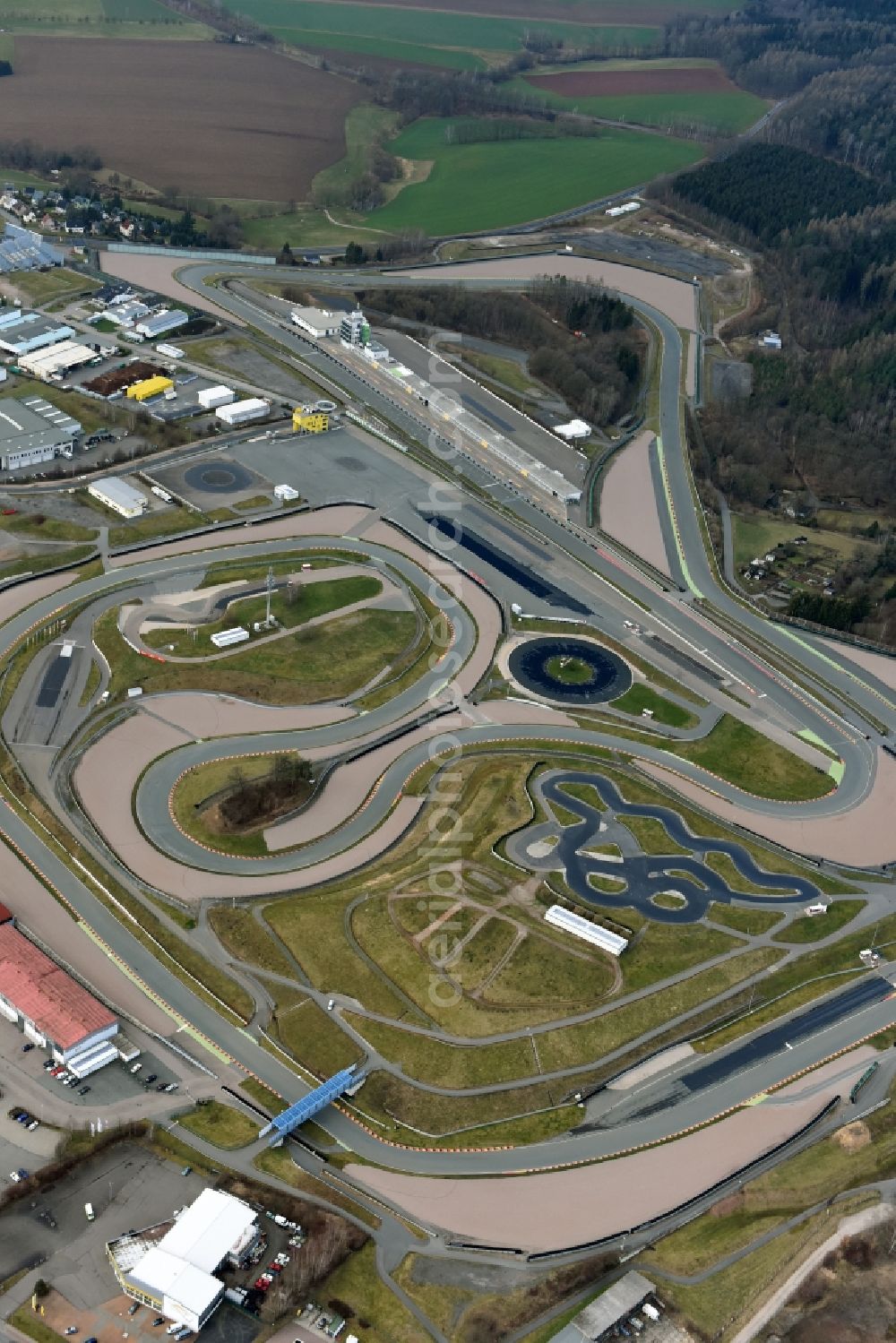 Oberlungwitz from the bird's eye view: Racetrack racecourse in Oberlungwitz in the state Saxony