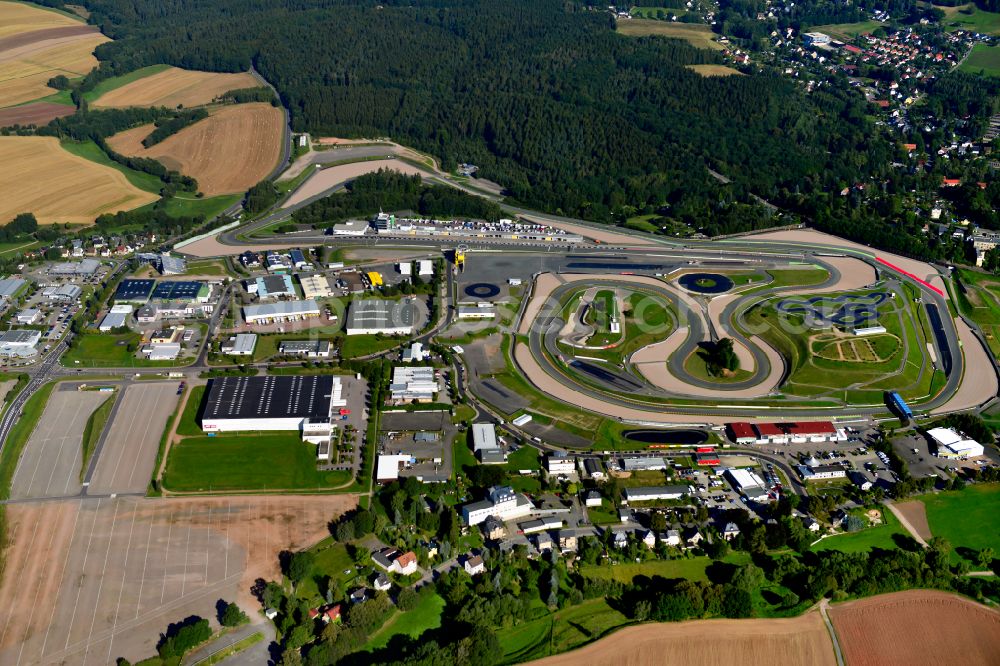 Aerial photograph Oberlungwitz - Racetrack racecourse in Oberlungwitz in the state Saxony