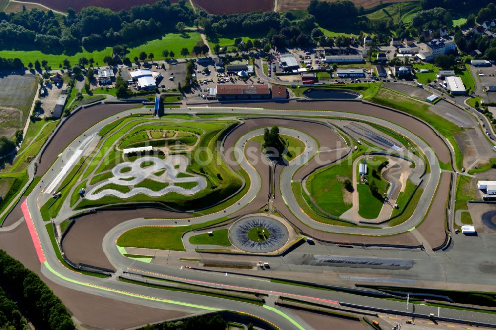 Aerial photograph Oberlungwitz - Racetrack racecourse in Oberlungwitz in the state Saxony