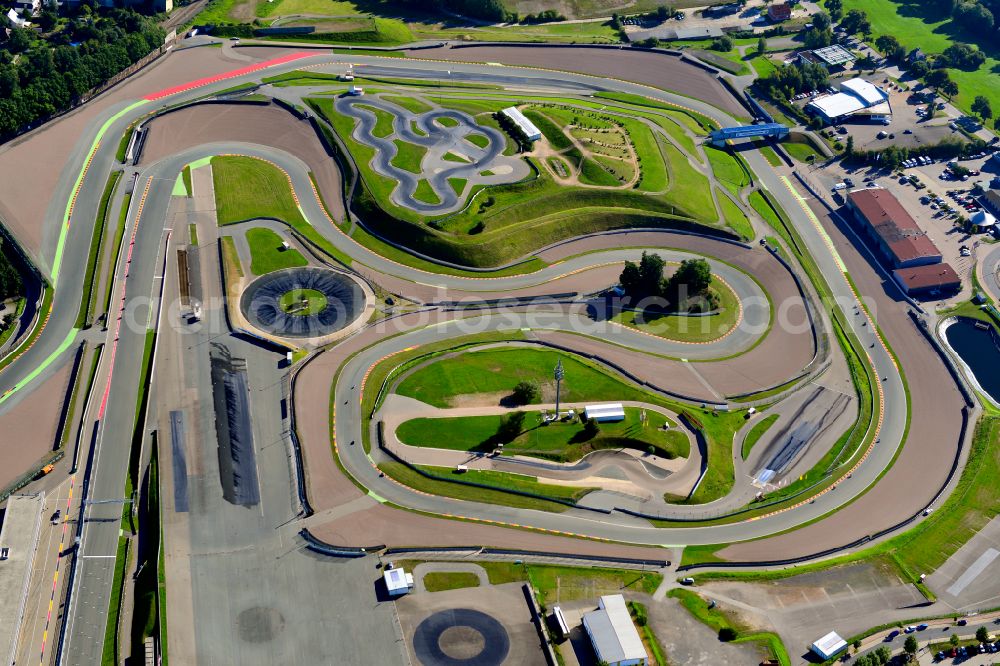 Oberlungwitz from above - Racetrack racecourse in Oberlungwitz in the state Saxony