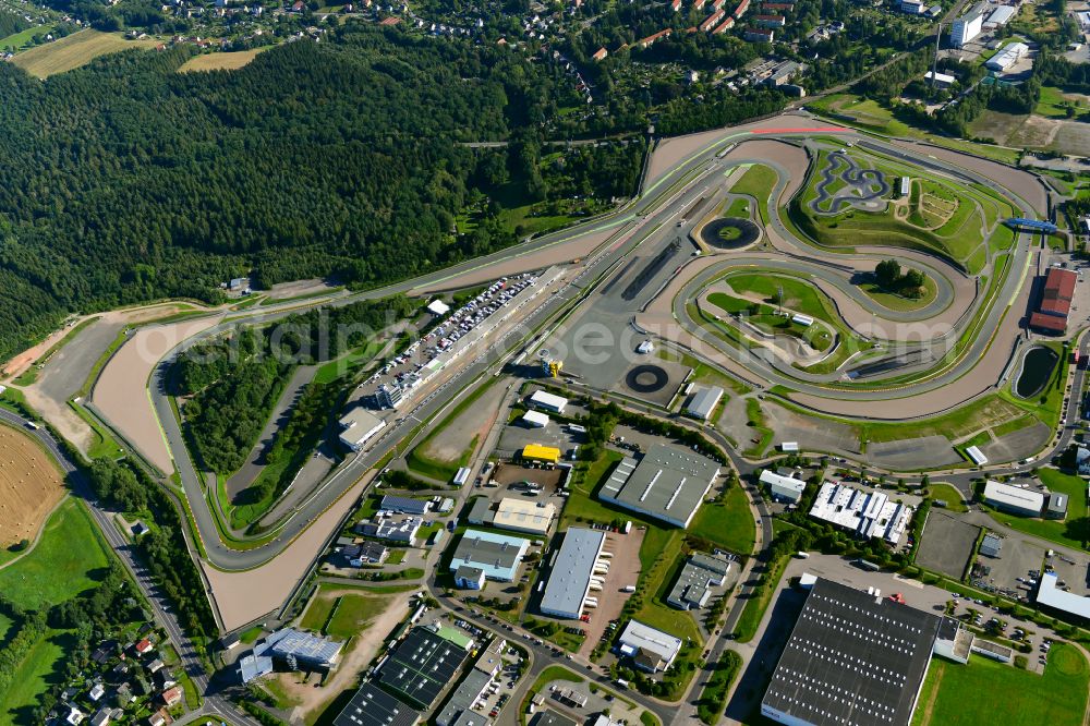 Oberlungwitz from the bird's eye view: Racetrack racecourse in Oberlungwitz in the state Saxony